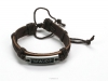 Productafbeelding Armband WWJD bruin leer (verstelbaar)