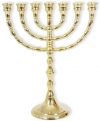 Productafbeelding Menorah 24.5cm goudkleur