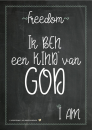 Productafbeelding Posterkaart A4 Ik ben een kind van God