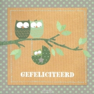 Productafbeelding Wenskaart gefeliciteerd groene ster