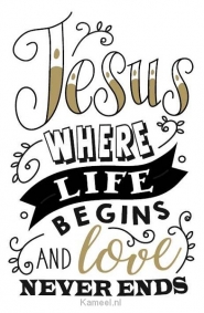 Productafbeelding Wenskaart Jesus where life begins