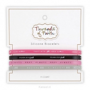 Productafbeelding Armbandjes (silicone) Trust Fearless Pray Believe