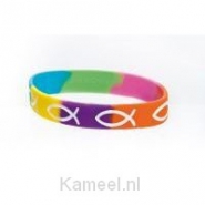 Productafbeelding Armband vis regenboog rubber