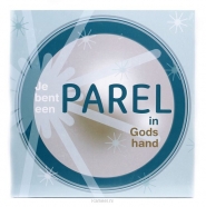 Productafbeelding Wandbord je bent een parel in God 22x22c